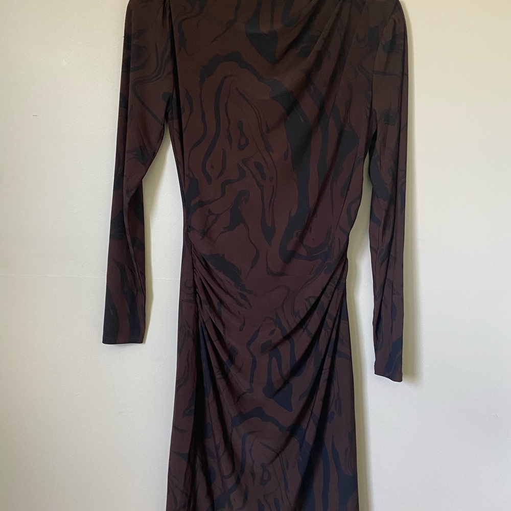 Express Brown Off Shoulder Sheath Dress